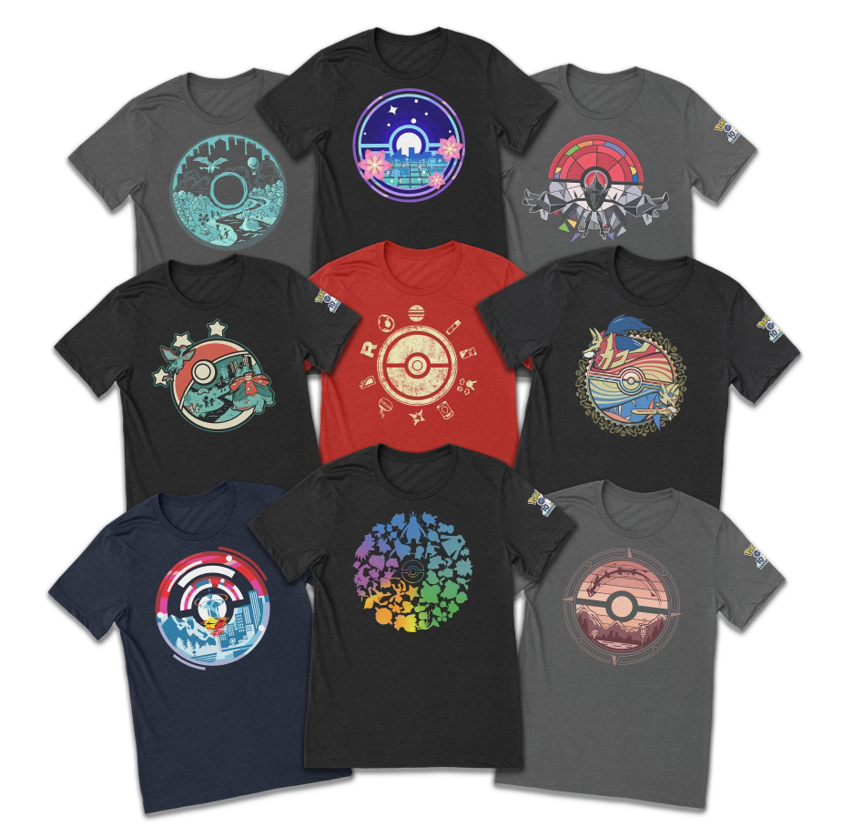 Pokémon GO Fest Historical T-Shirts